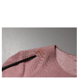 Pink A-line Flare Viscose 3/4 Sleeves Dress