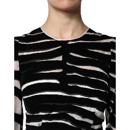 Black White Zebra A-line Sheath Mini Dress