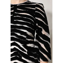 Black White Zebra A-line Sheath Mini Dress