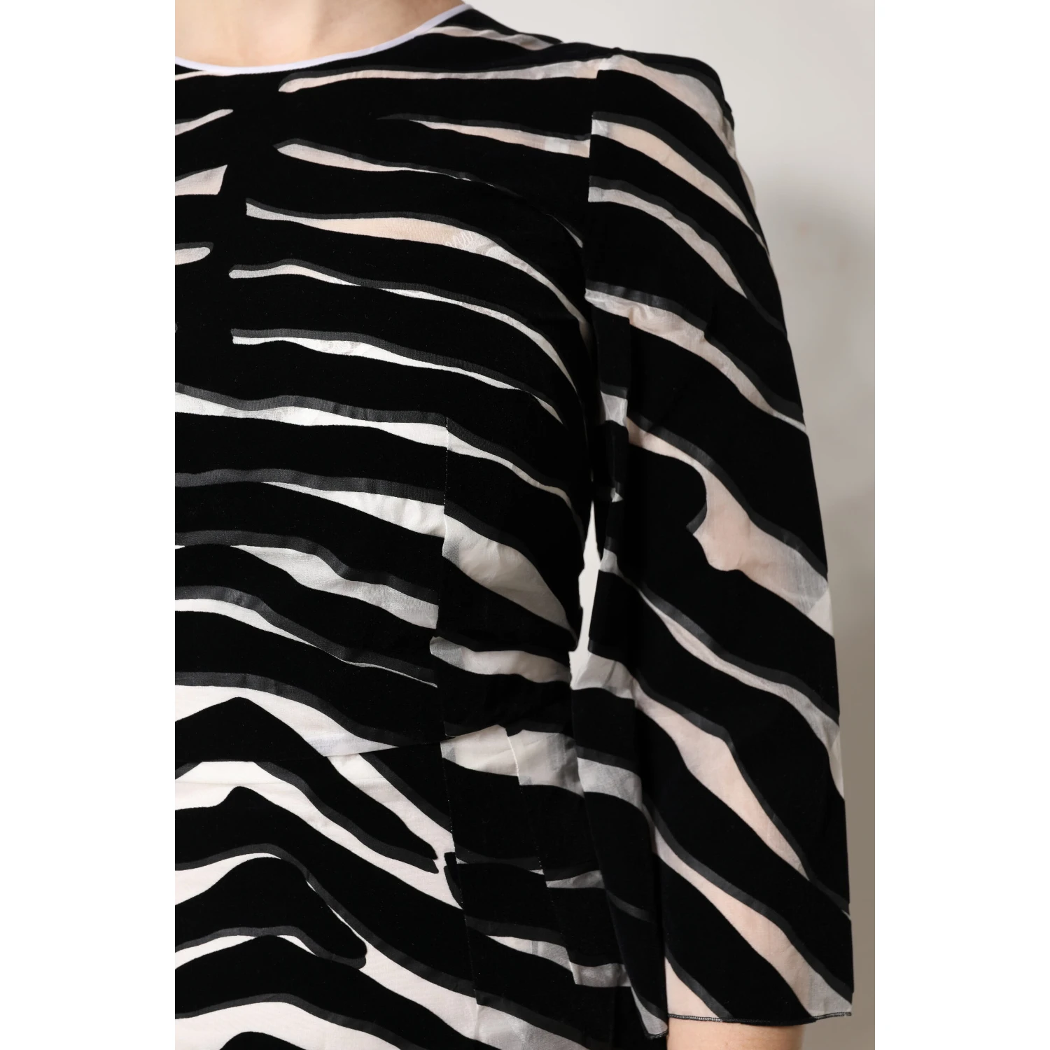 Black White Zebra A-line Sheath Mini Dress