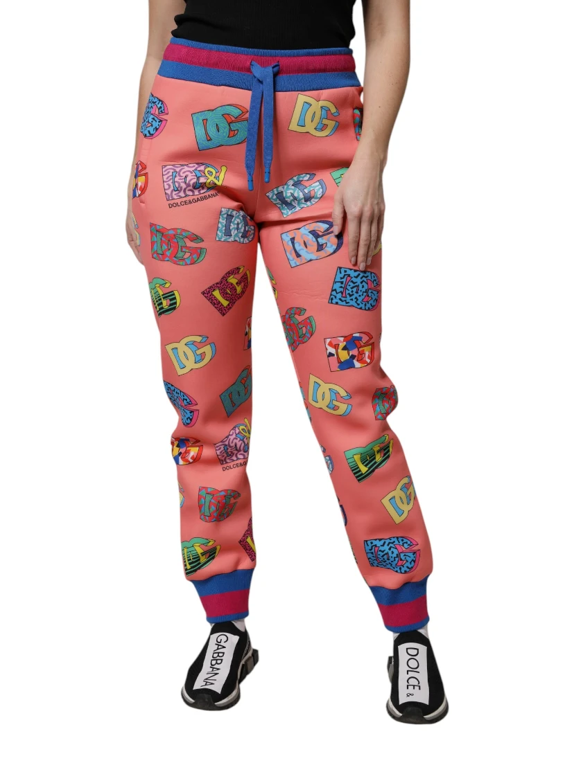 Pink Logo Monogram Jogger Sweatpants Pants