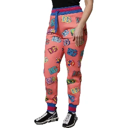 Pink Logo Monogram Jogger Sweatpants Pants