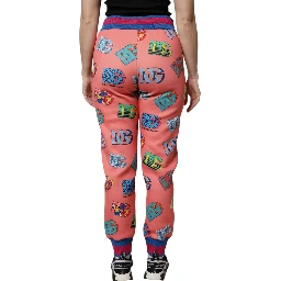 Pink Logo Monogram Jogger Sweatpants Pants