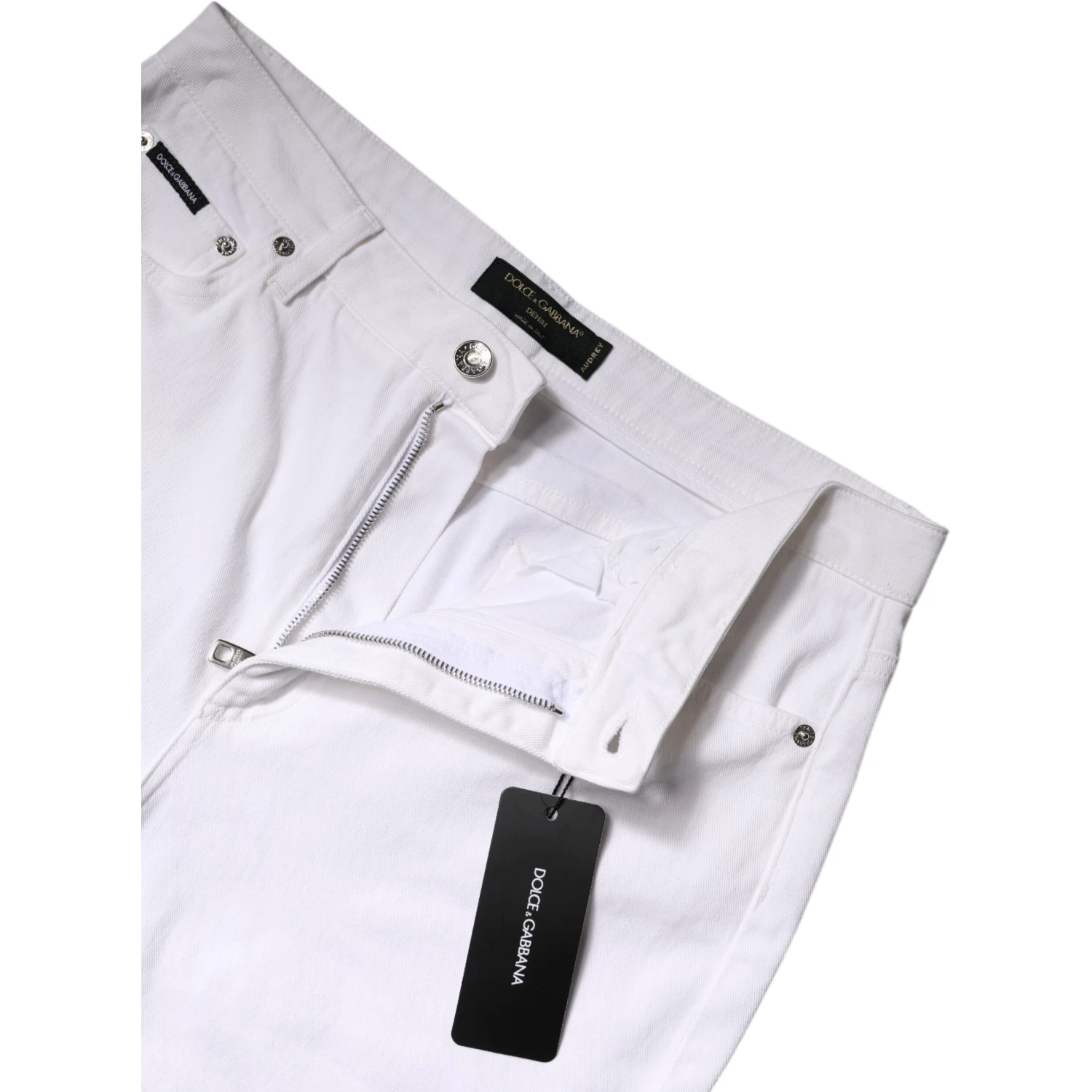White Cotton Mid Waist Skinny Denim Jeans