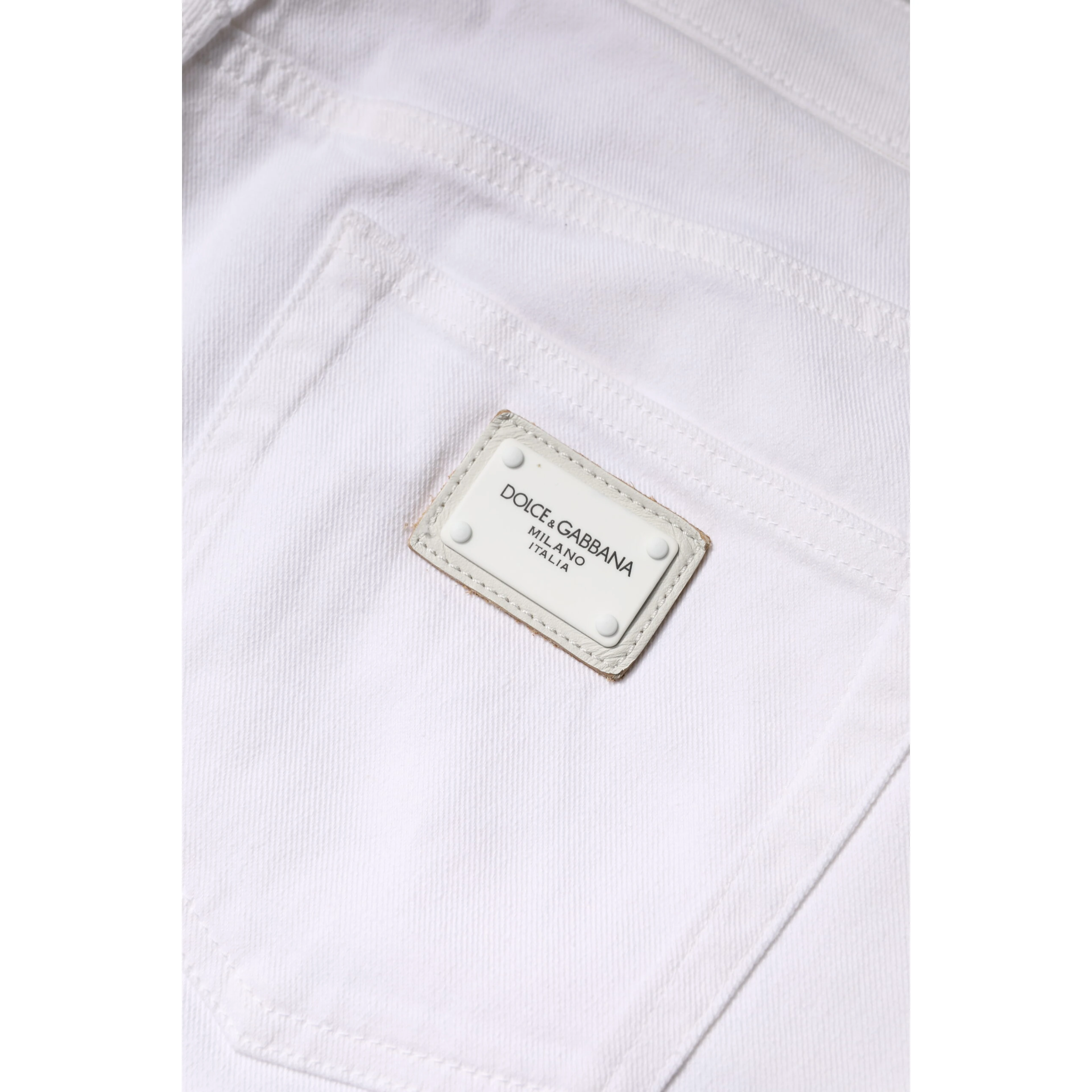 White Cotton Mid Waist Skinny Denim Jeans