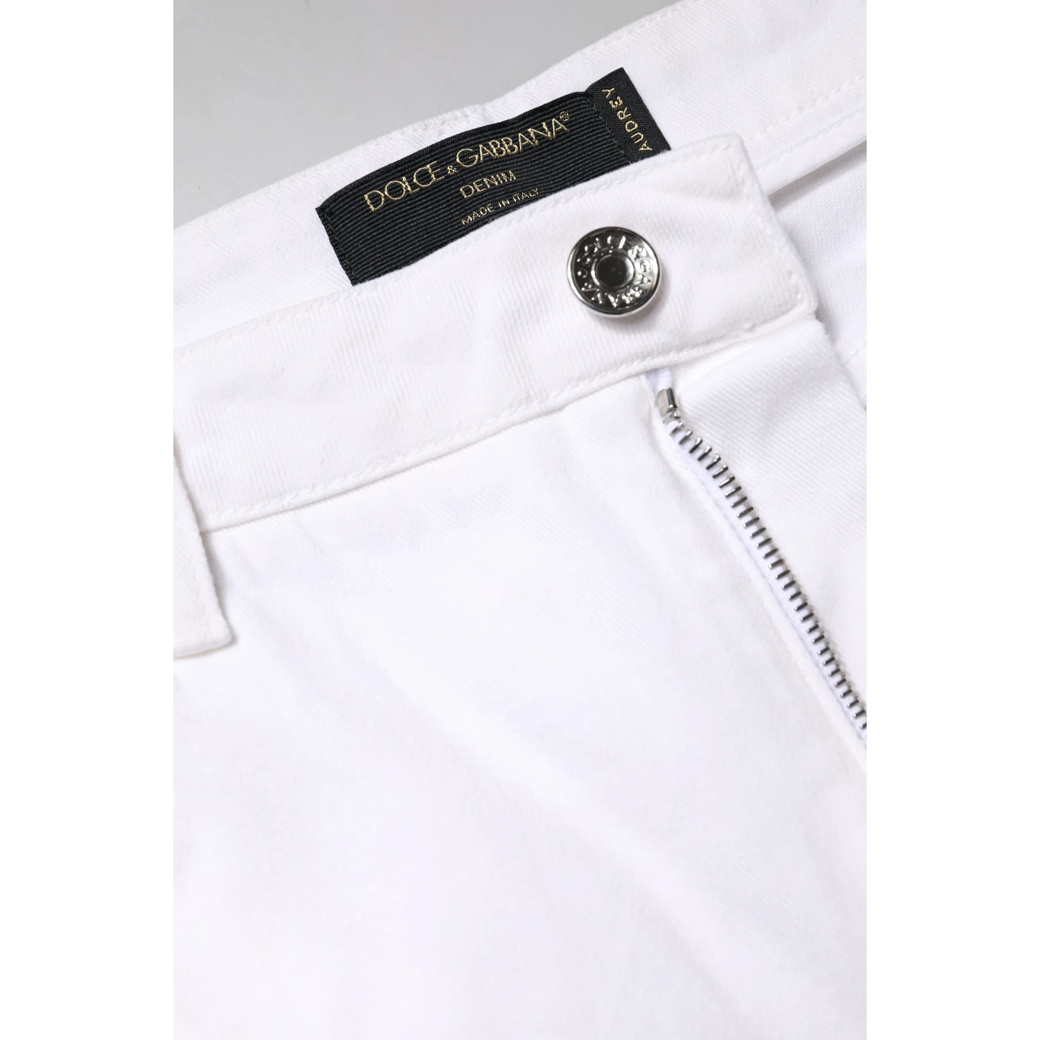 White Cotton Mid Waist Skinny Denim Jeans