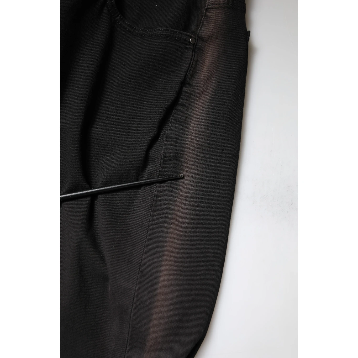 Black Cotton High Waist Skinny Denim Jeans