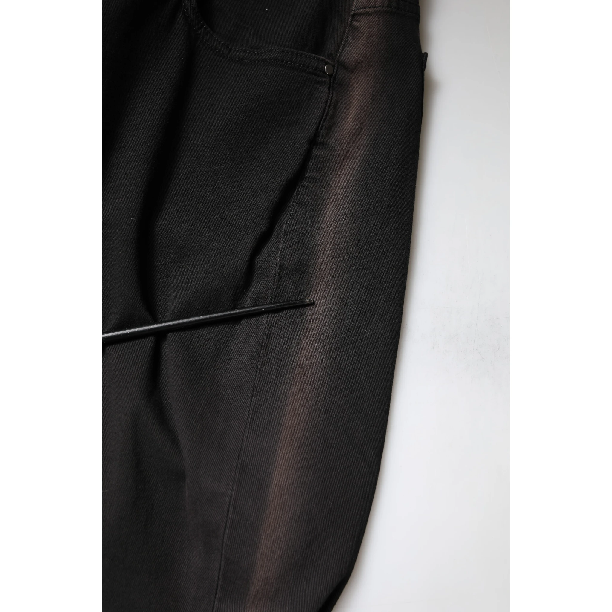 Black Cotton High Waist Skinny Denim Jeans