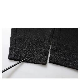 Black Nylon High Waist Slim Fit Pants