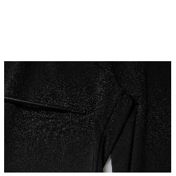 بنطال أسود من النايلون عالي الخصر بقصة ضيقة