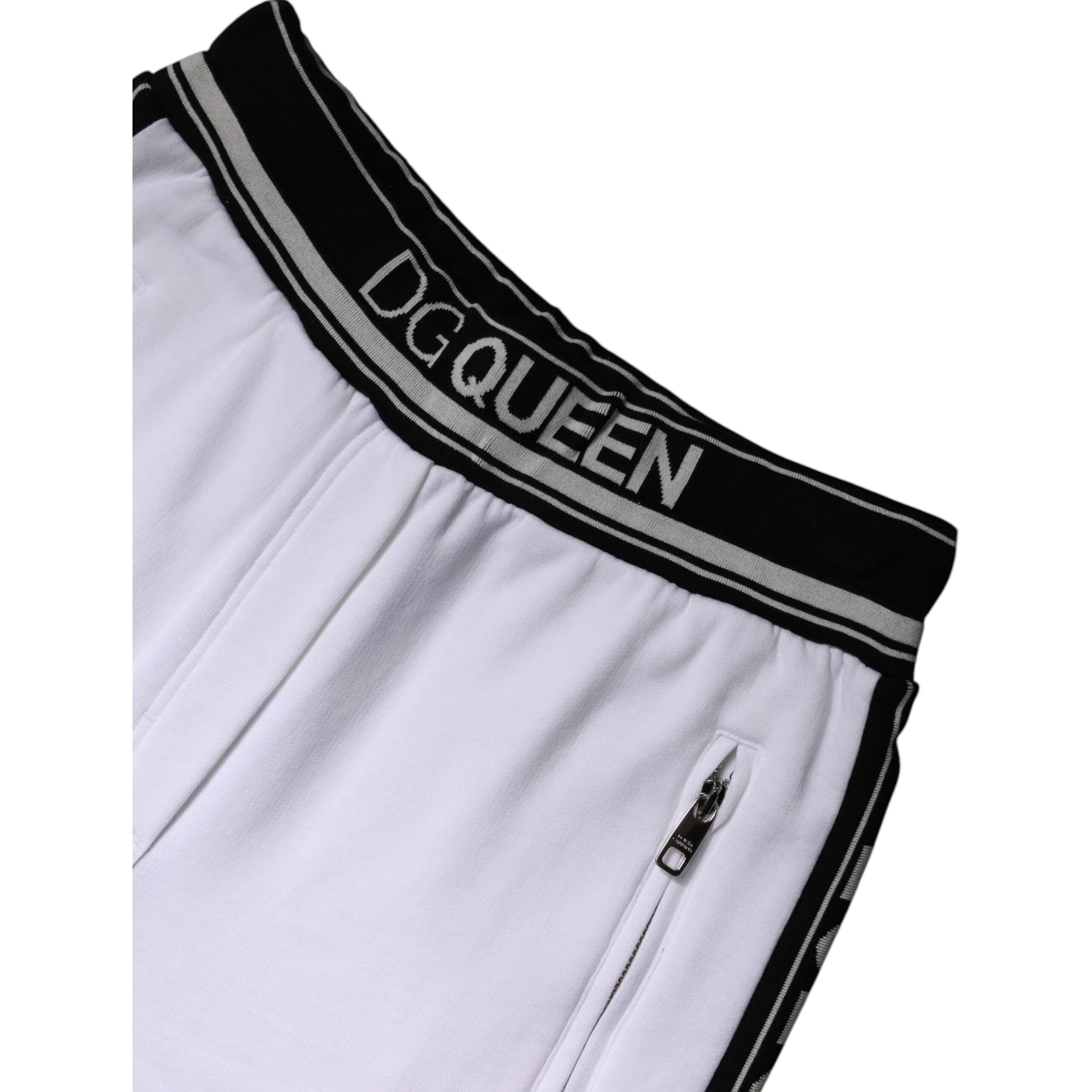 White Cotton Stretch Jogger Sweatpants Pants