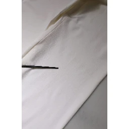 White Wool Mid Waist Wide Leg Pants