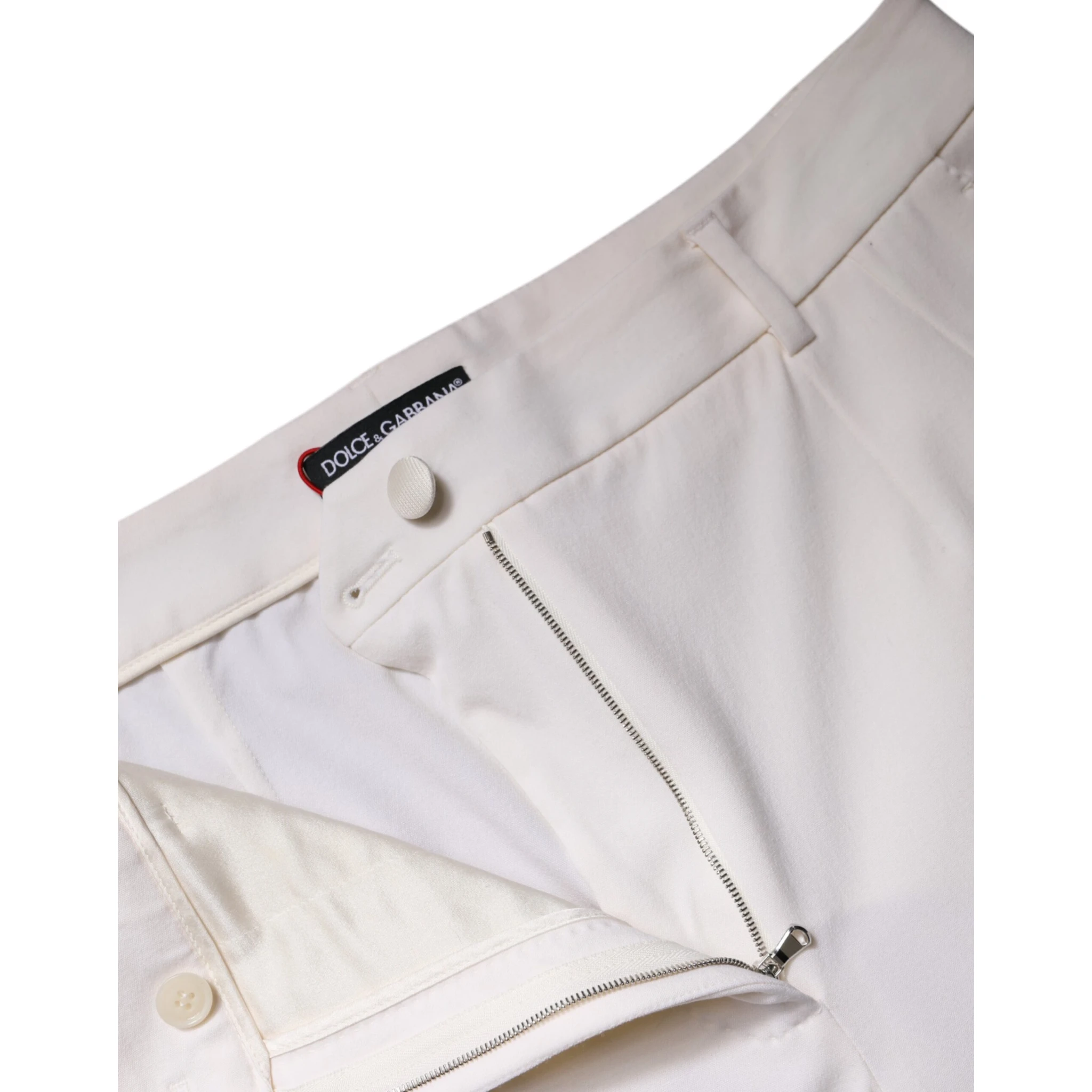 White Wool Mid Waist Wide Leg Pants