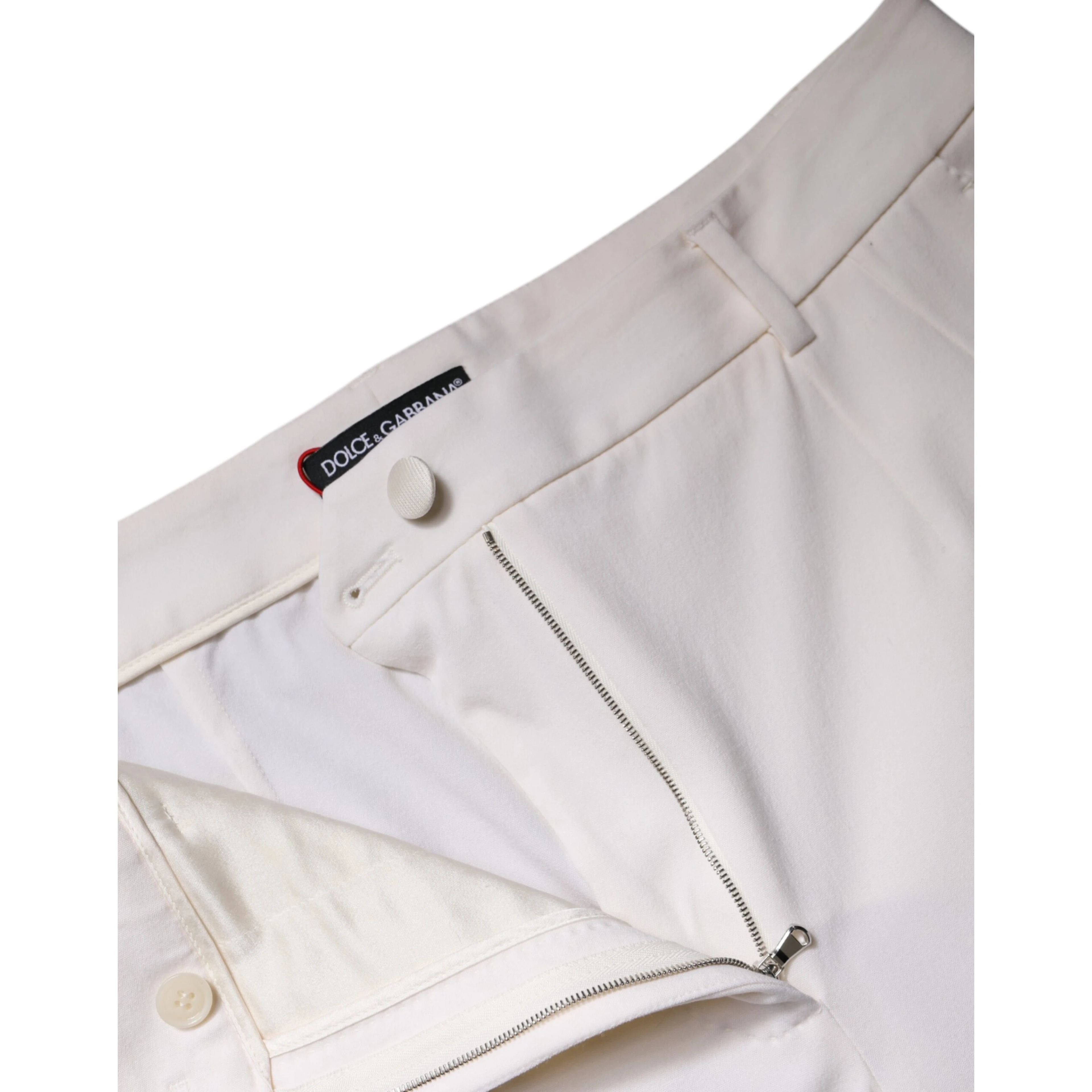 White Wool Mid Waist Wide Leg Pants