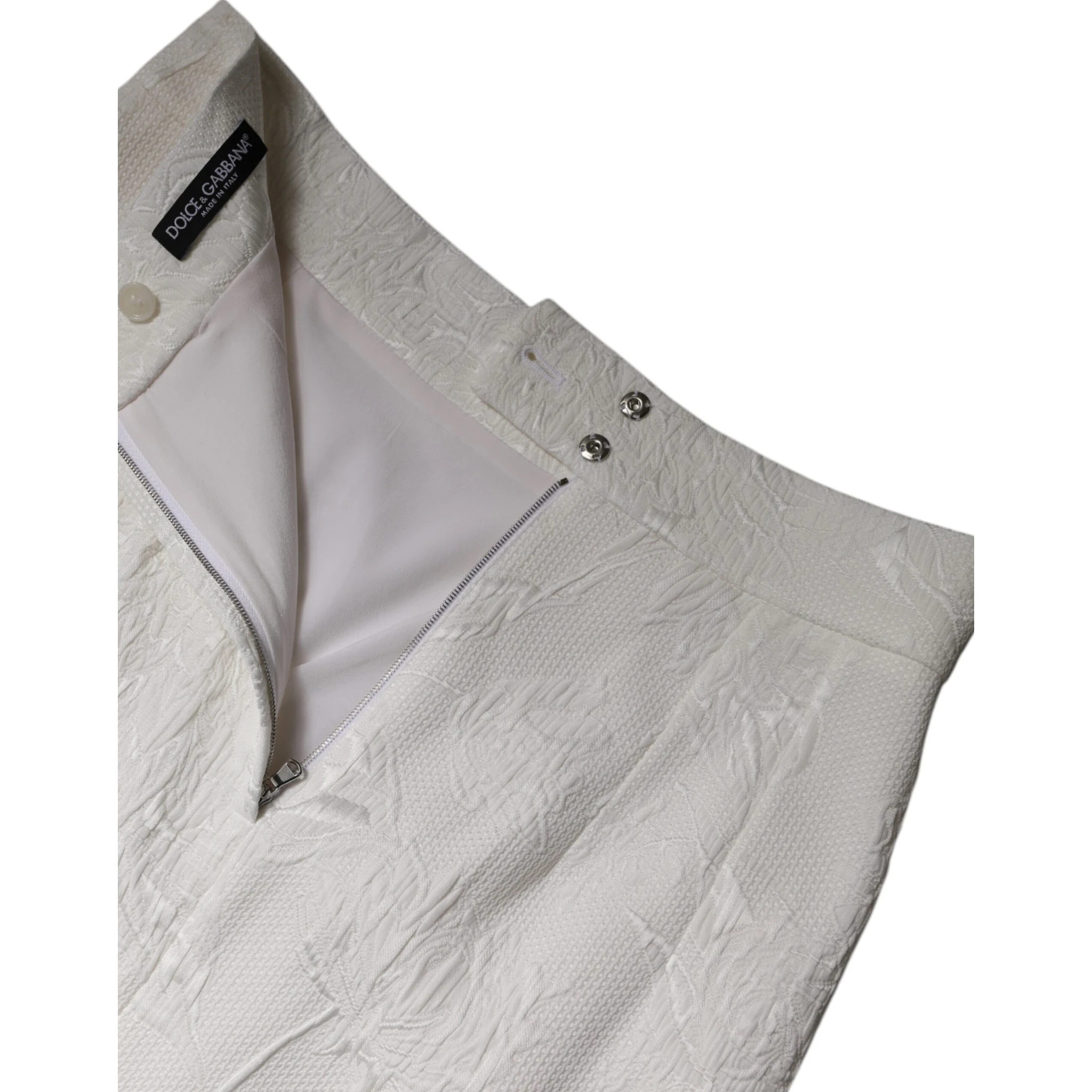 White High Waist Knee Length Pencil Skirt