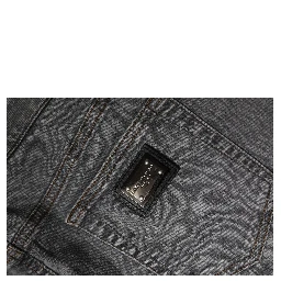 Gray Cotton Stretch Mid Waist Denim Mini Skirt