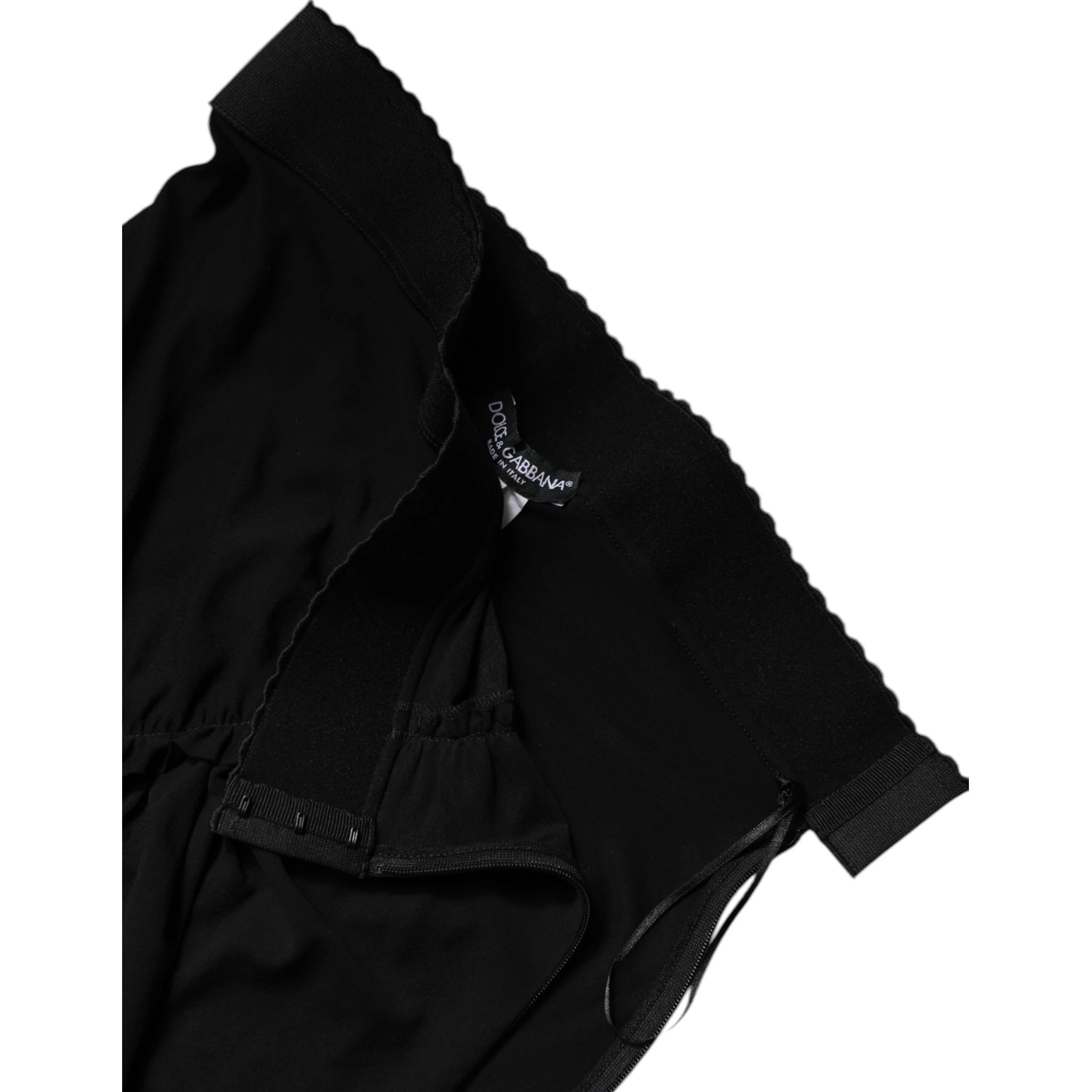 Black Mermaid Cut High Waist Midi Skirt