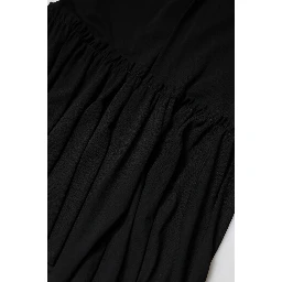 Black Mermaid Cut High Waist Midi Skirt