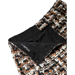 Multicolor High Waist Tartan Tweed Mini Skirt