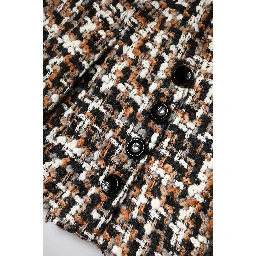 Multicolor High Waist Tartan Tweed Mini Skirt