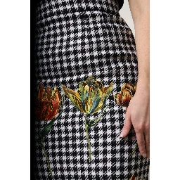 Multicolor Floral Print High Waist Pencil Cut Skirt