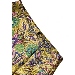 Multicolor Floral Jacquard Mid Waist Mini Skirt