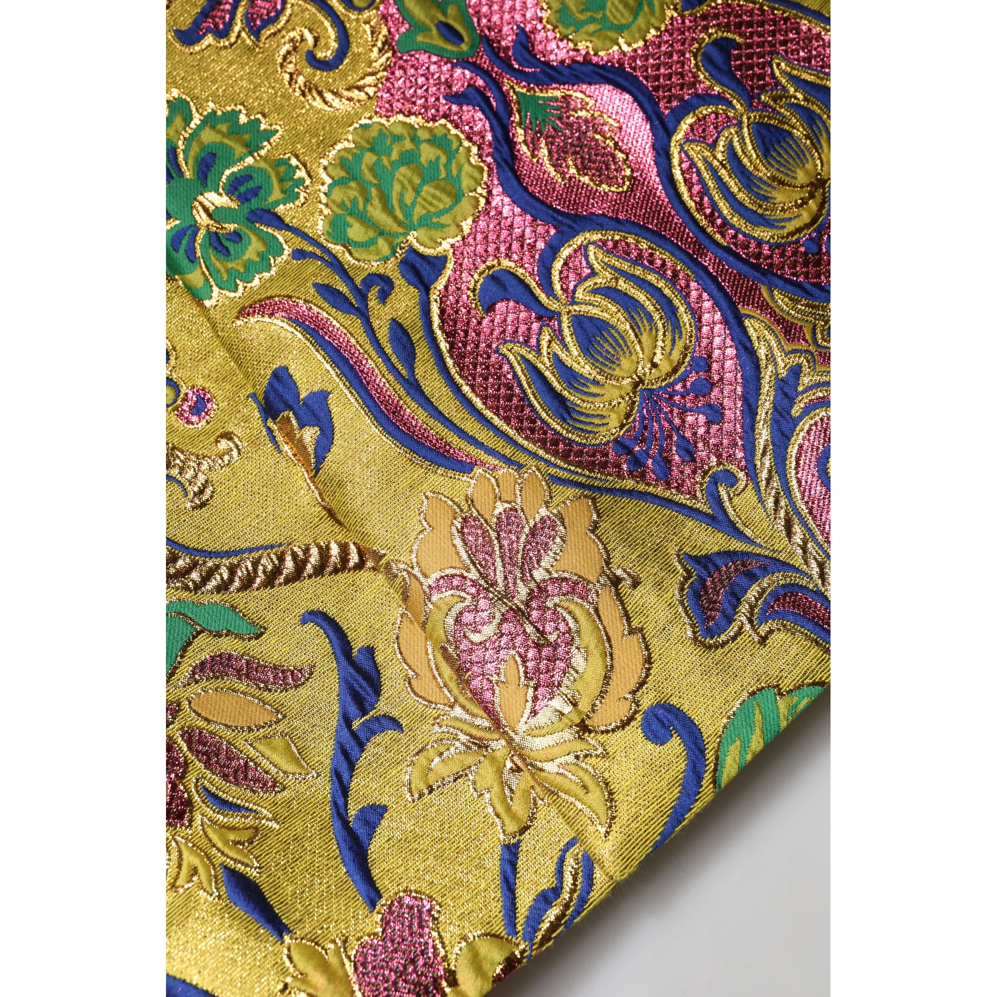 Multicolor Floral Jacquard Mid Waist Mini Skirt