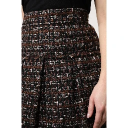 Multicolor High Waist Tartan Tweed Mini Skirt