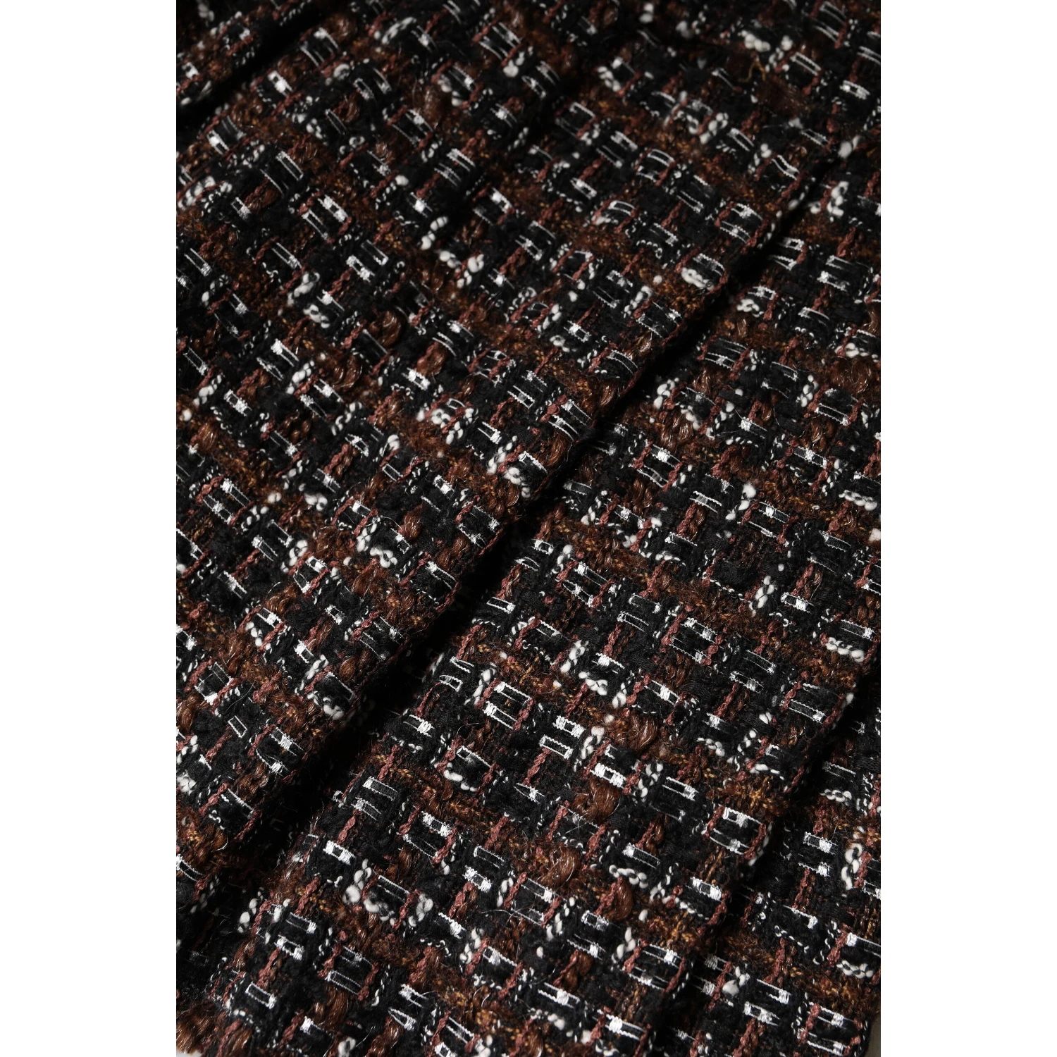 Multicolor High Waist Tartan Tweed Mini Skirt
