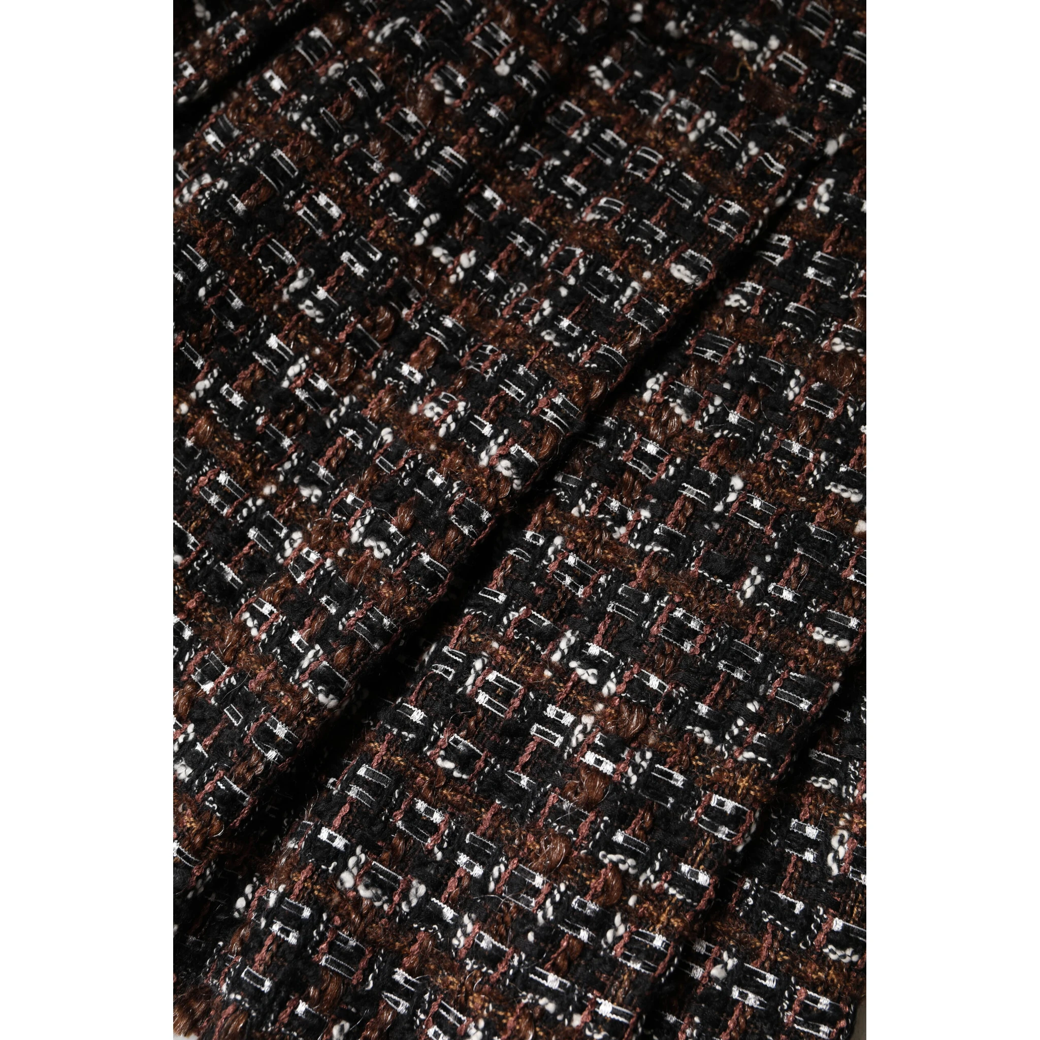 Multicolor High Waist Tartan Tweed Mini Skirt