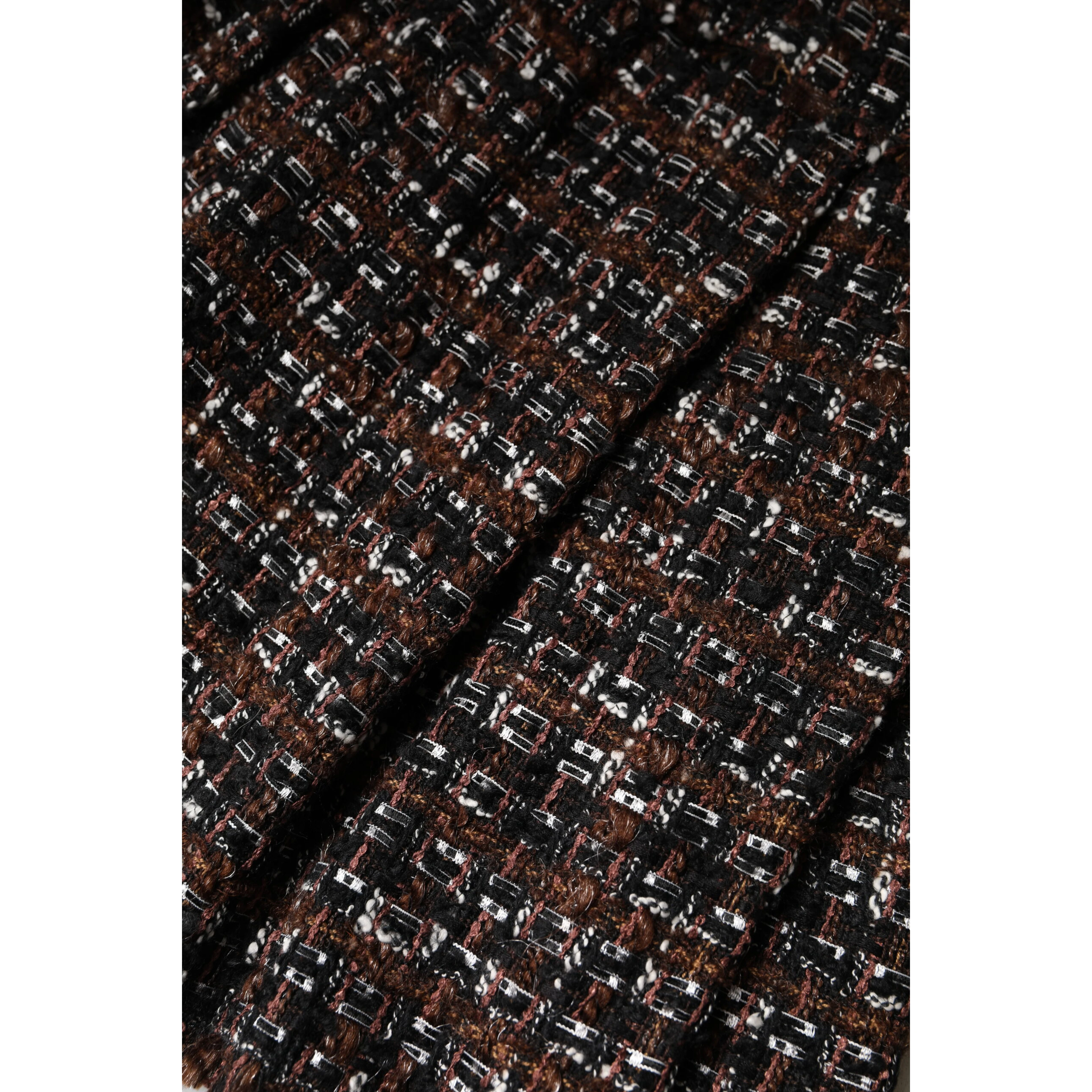 Multicolor High Waist Tartan Tweed Mini Skirt