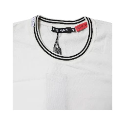 White #DGMillennials Cotton Crewneck T-shirt