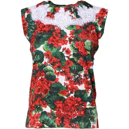 Multicolor Floral Lace Sleeveless Tank Top