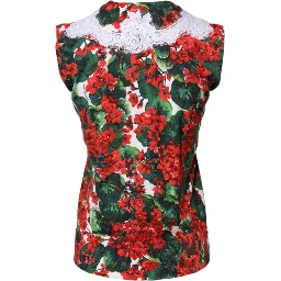 Multicolor Floral Lace Sleeveless Tank Top