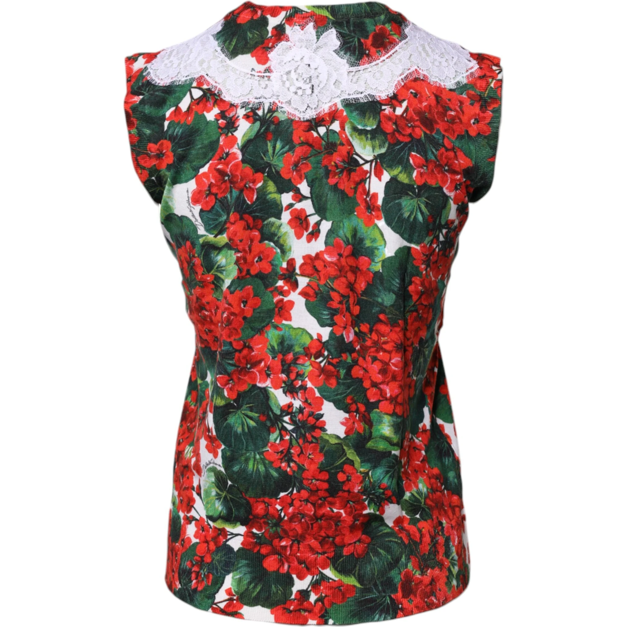 Multicolor Floral Lace Sleeveless Tank Top