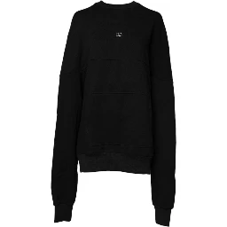 Black Cotton Crew Neck Sweatshirt Sweater
