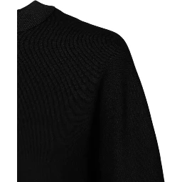 Black Cotton Crew Neck Sweatshirt Sweater