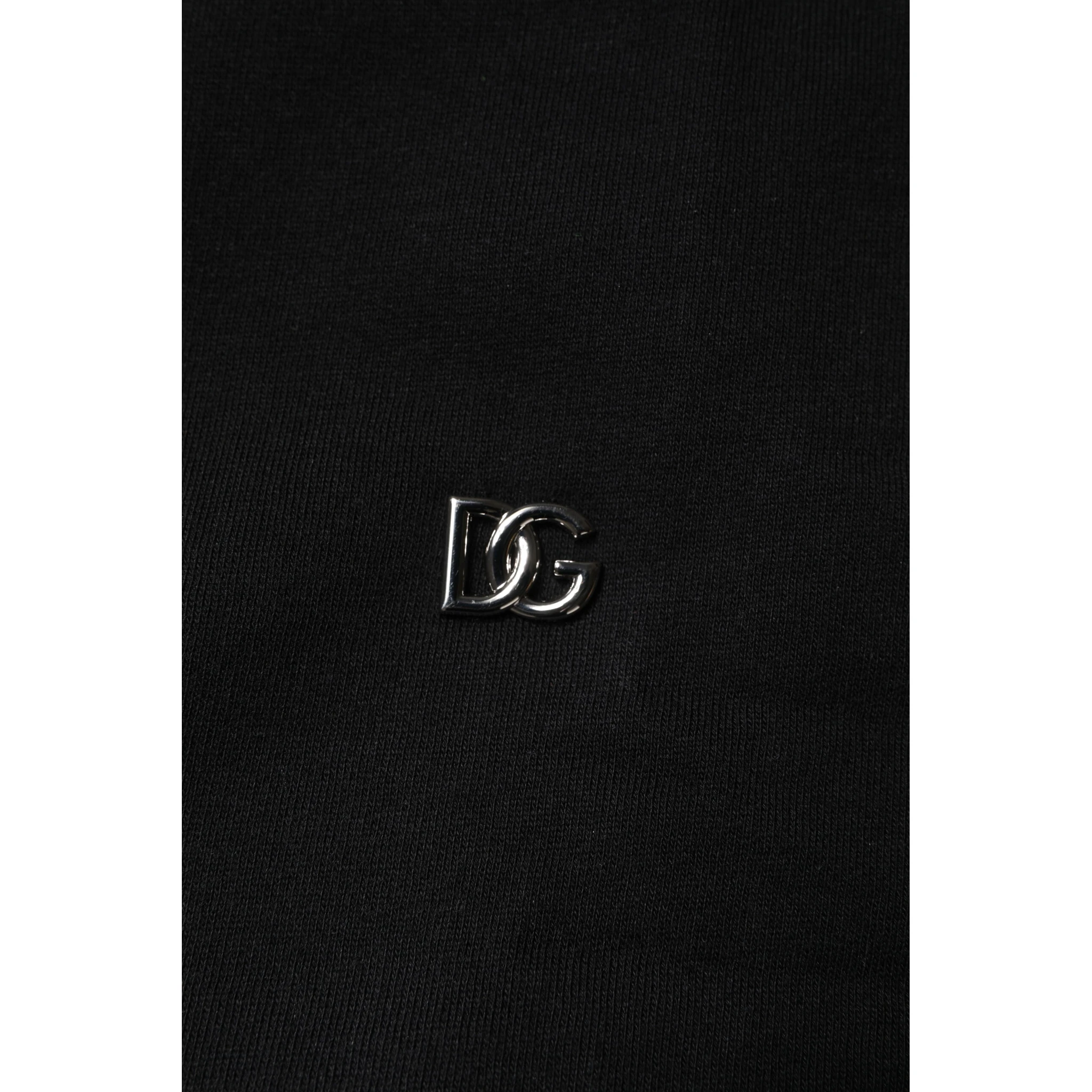 Black Cotton Crew Neck Sweatshirt Sweater