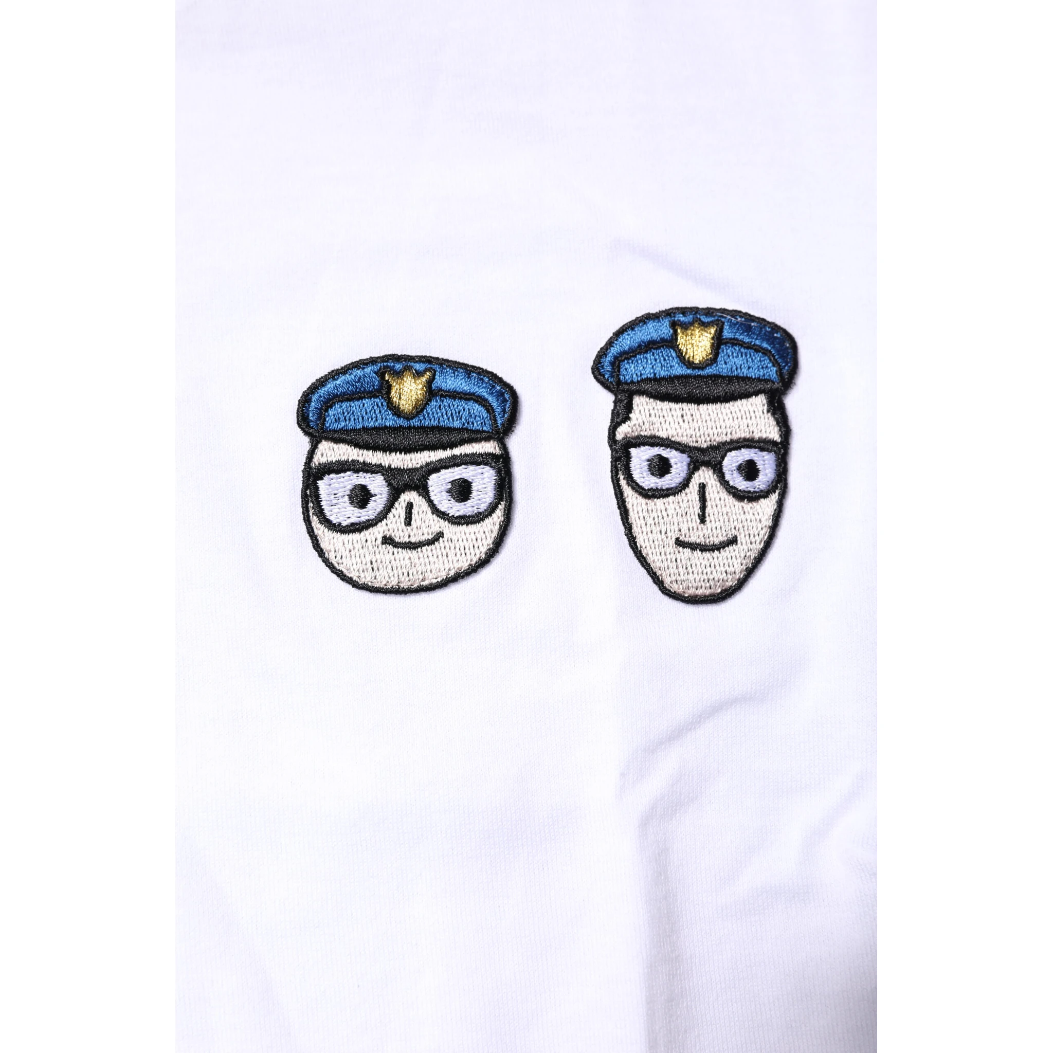 White #DGFamily Cotton Crew Neck T-shirt