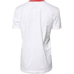 White Graphic Print Cotton Crew Neck T-shirt