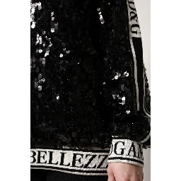 Black DG Queen Sequin Pullover Sweater