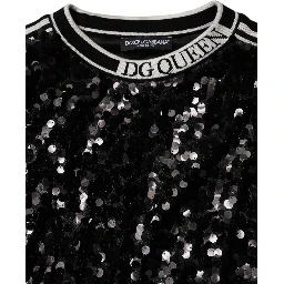Black DG Queen Sequin Pullover Sweater