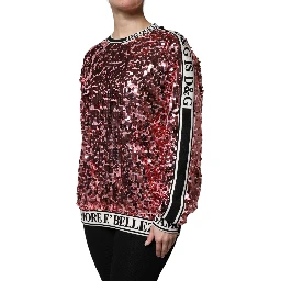 Pink DG Queen Sequin Pullover Sweater