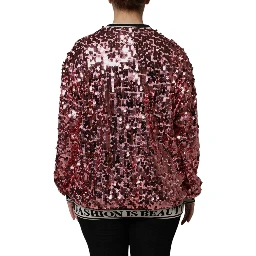 Pink DG Queen Sequin Pullover Sweater