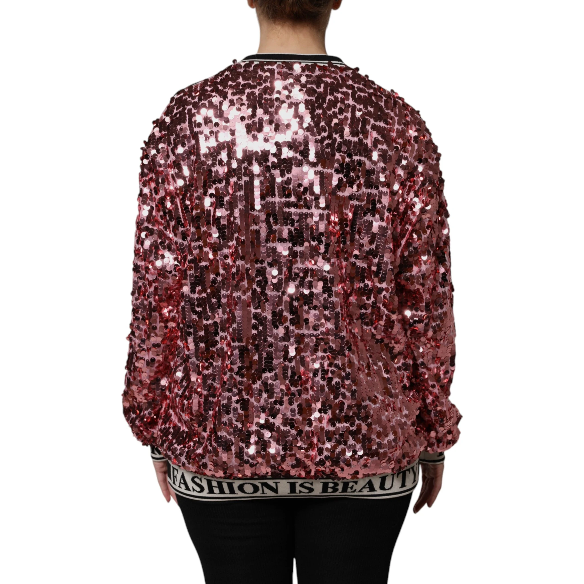 Pink DG Queen Sequin Pullover Sweater