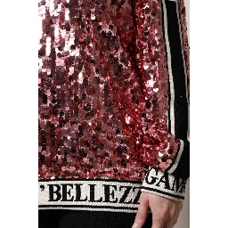 Pink DG Queen Sequin Pullover Sweater