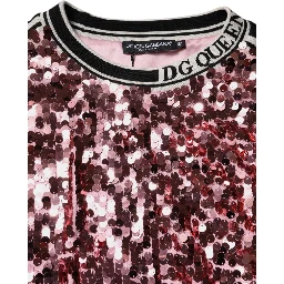 Pink DG Queen Sequin Pullover Sweater