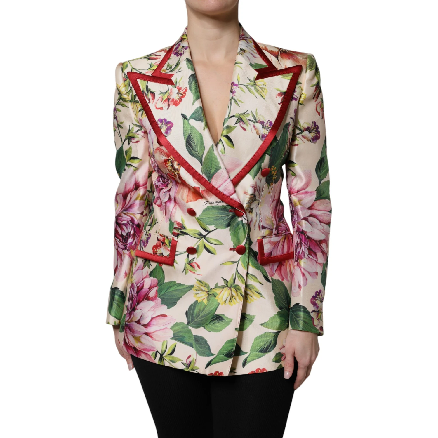 Multicolor Floral Double Breasted Jacket