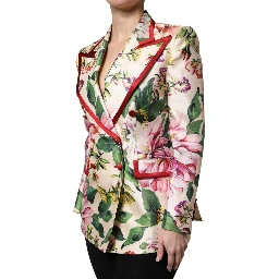 Multicolor Floral Double Breasted Jacket