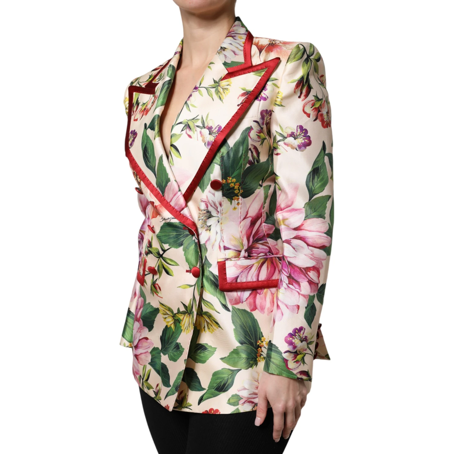 Multicolor Floral Double Breasted Jacket